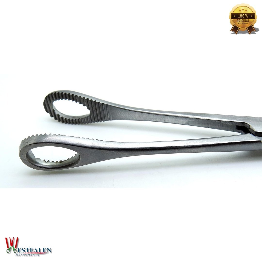 Foerster Sponge Forceps 12" – Straight, Serrated Surgical Holding Instrument (Stainless Steel, Veterinary Grade) - Image 4