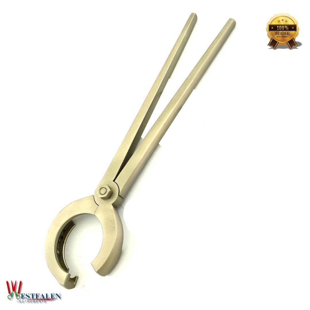 Pig Nose Ring Applicator – 12.5" Stainless Steel Veterinary Tool for Livestock Handling - Image 2