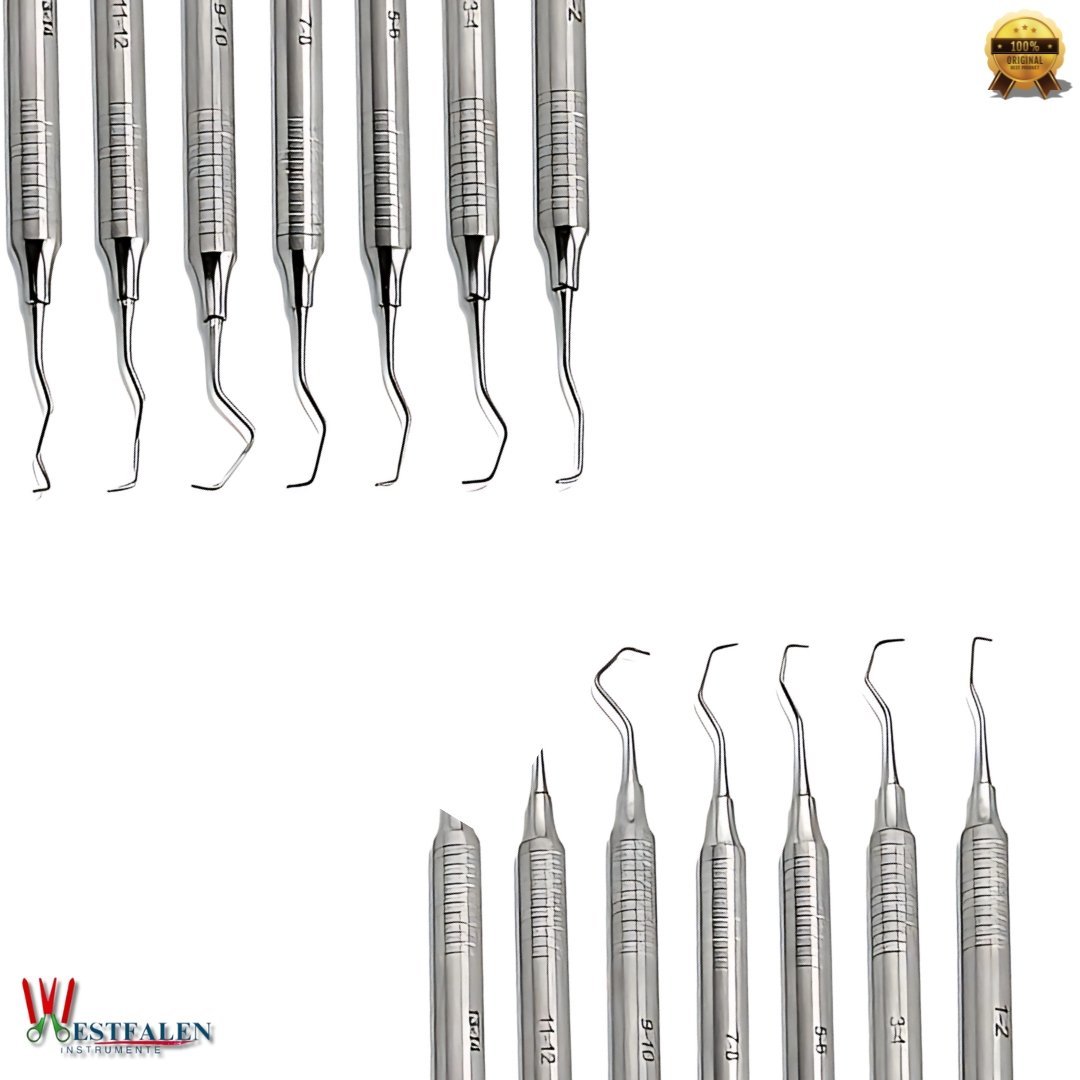 Premium Gracey Curettes & Scalers – Set of 7 with Sterilization Cassette - Image 2