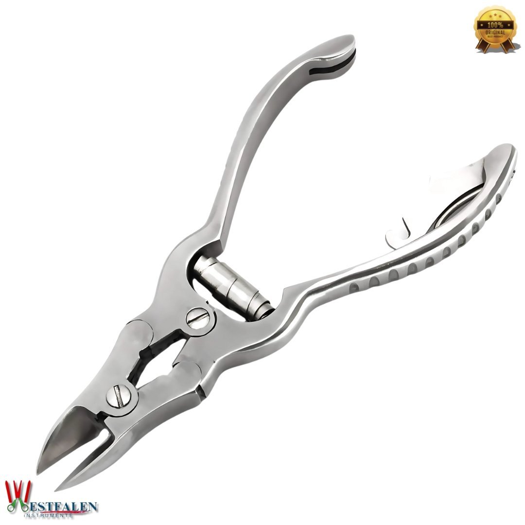 WESTFALENINSTRUMENTE Professional Toenail Clippers 13 cm with Double Gear | Heavy Duty Nail Scissors for Thick and Ingrown Nails | Curved Stainless Steel Nail Pliers - Image 3