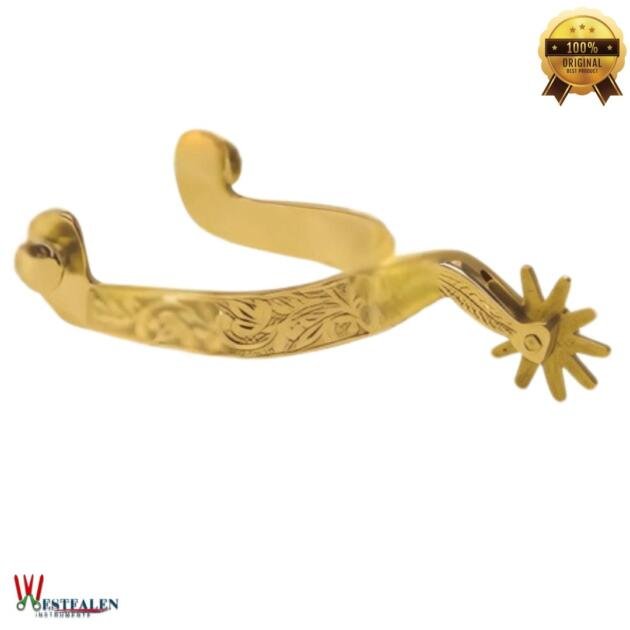 Stainless Steel Western Spurs with Rowel and Swinging Rubber Stoppers – Durable Horseback Riding Gear by WESTFALENINSTRUMENTE 3