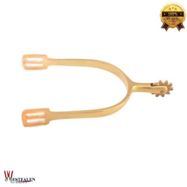 Stainless Steel Western Spurs with Rowel and Swinging Rubber Stoppers – Durable Horseback Riding Gear by WESTFALENINSTRUMENTE 2