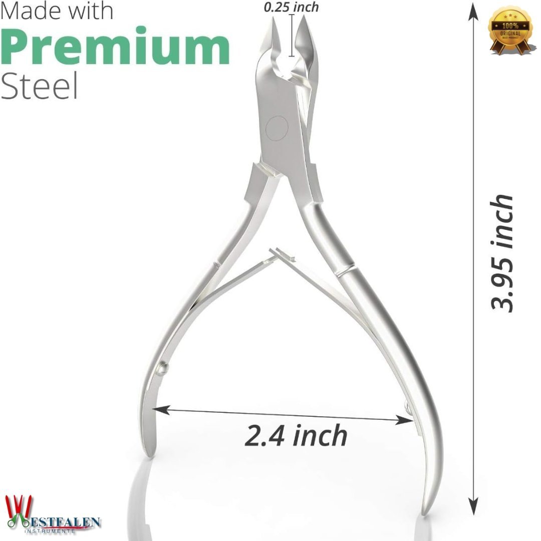 WESTFALENINSTRUMENTE Professional Stainless Steel Cuticle Nipper with Double Spring | Precision Nail Care Tool for Manicure & Pedicure | Ergonomic Design - Image 4