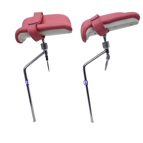 Beinhalter set für Untersuchungsstuhl Gyn + Gurt Premium gepolstert bequem Pink
