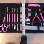 Rosa Profi-Maniküre- & Pediküre-Instrumenten Set: Pflegeset für Gesichts-, Hand- und Fußpflege