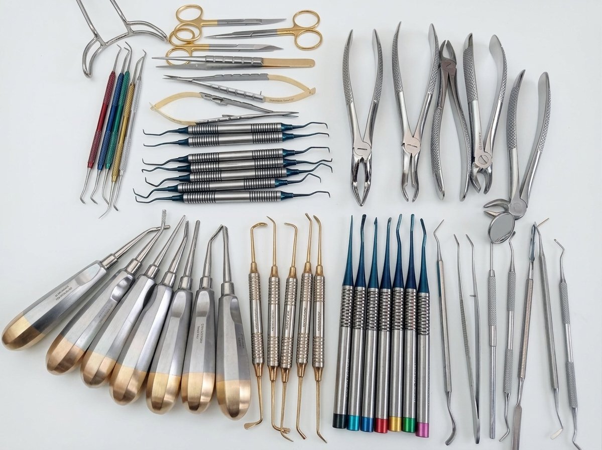 Dentalinstrumente für die Veterinärmedizin im Nahbild